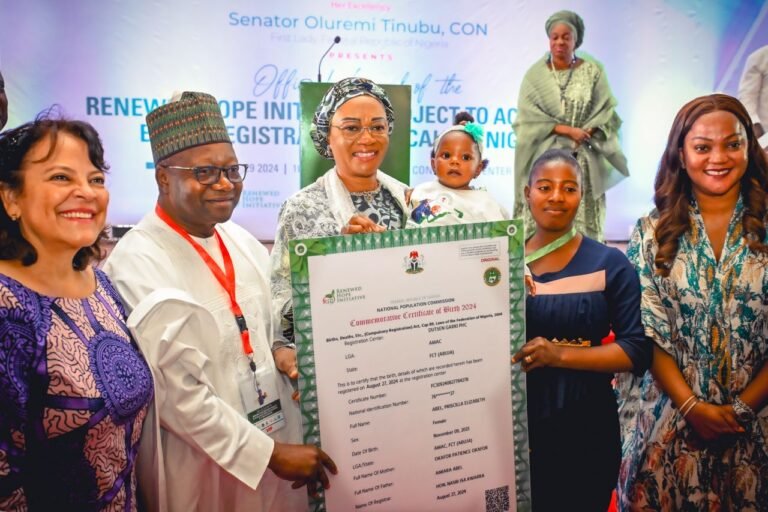 Remi Tinubu Unveils Programme To Accelerate Birth Registration