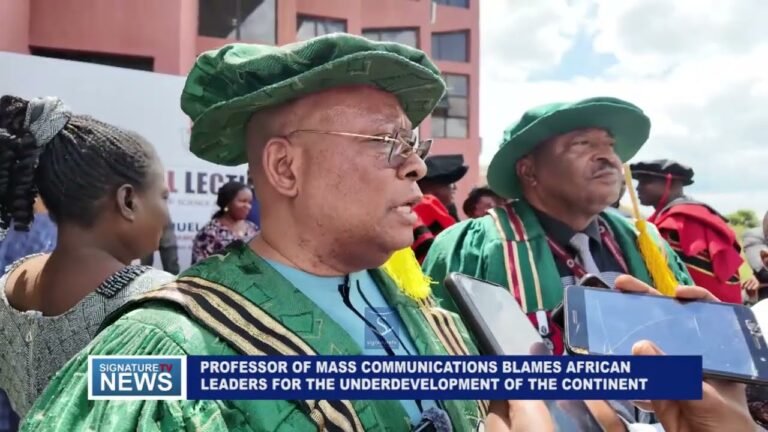 PROFESSOR OF MASS COMMUNICATIONS BLAMES AFRICAN LEADERS FOR THE UNDERDEVELOPMENT OF THE CONTINENT – WATCH VIDEO