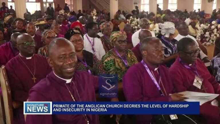 PRIMATE OF THE ANGLICAN CHURCH DECRIES THE LEVEL OF HARDSHIP AND INSECURITY IN NIGERIA – WATCH VIDEO