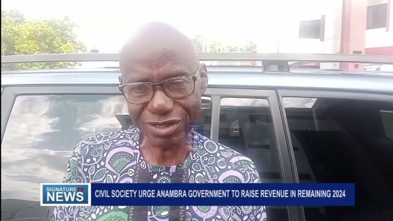 CIVIL SOCIETY URGE ANAMBRA GOVERNMENT TO RAISE REVENUE IN REMAINING 2024 – WATCH VIDEO