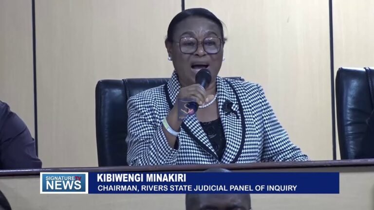 RIVERS STATE JUDICIAL COMMISSION OF INQUIRY SAYS IT IS OUT TO RESTORE PEACE IN THE STATE – WATCH VIDEO