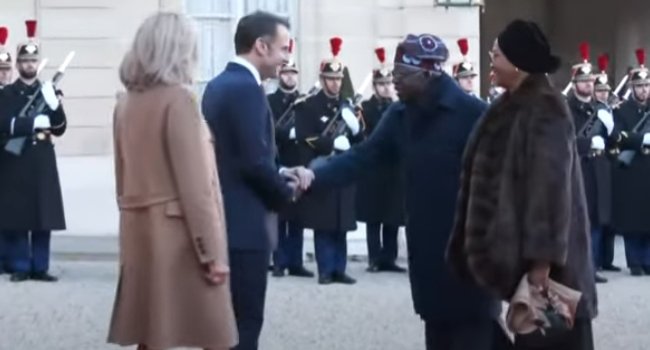 PHOTOS: Macron Receives Tinubu To France