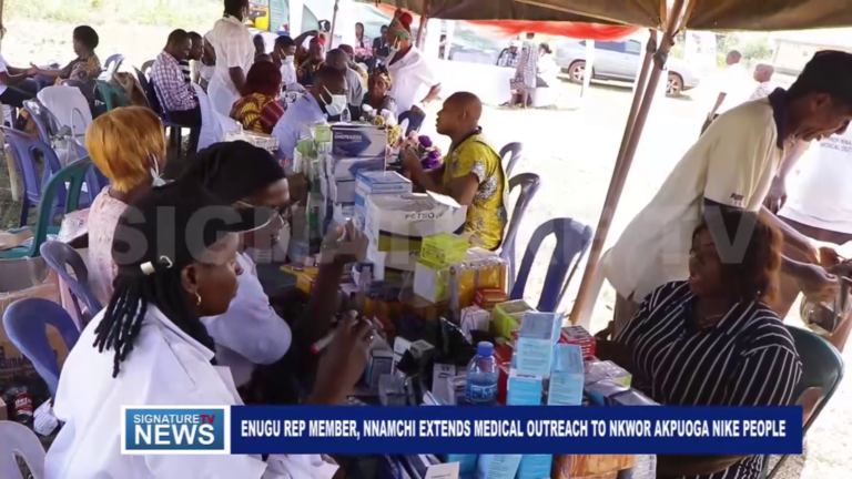 ENUGU REP MEMBER, NNAMCHI EXTENDS MEDICAL OUTREACH TO NKWOR AKPUOGA NIKE PEOPLE – WATCH VIDEO
