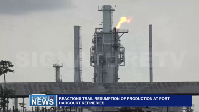 REACTIONS TRAIL RESUMPTION OF PRODUCTION AT PORT HARCOURT REFINERIES – WATCH VIDEO