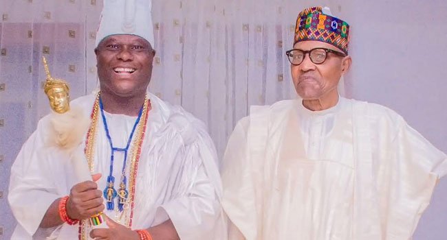 PHOTOS: Ooni Of Ife Visits Buhari In Katsina