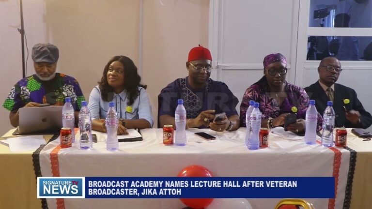 BROADCAST ACADEMY NAMES LECTURE HALL AFTER VETERAN BROADCASTER, JIKA ATTOH  – WATCH VIDEO