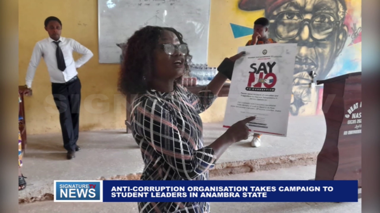 ANTI-CORRUPTION ORGANISATION TAKES CAMPAIGN TO STUDENT LEADERS IN ANAMBRA STATE – WATCH VIDEO