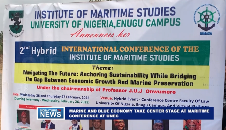 NIGERIA’S MARINE AND BLUE ECONOMY TAKES CENTER STAGE AT THE 2ND INTERNATIONAL MARITIME CONFERENCE IN ENUGU – WATCH VIDEO