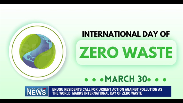 ENUGU RESIDENTS CALL FOR URGENT ACTION AGAINST POLLUTION TO MARK INTERNATIONAL DAY OF ZERO WASTE – WATCH VIDEO
