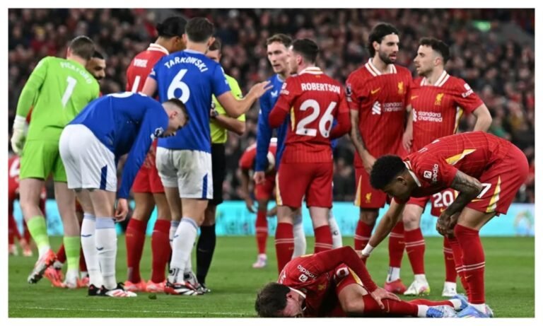 Premier League releases statement on red card controversy as Liverpool defeat Everton