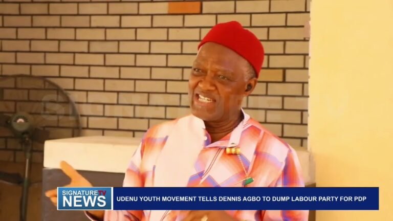UDENU YOUTH MOVEMENT TELLS DENNIS AGBO TO DUMP LABOUR PARTY FOR PDP –  WATCH VIDEO