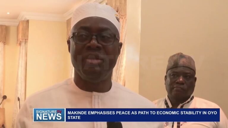 MAKINDE EMPHASISES PEACE AS PATH TO ECONOMIC STABILITY IN OYO STATE – WATCH VIDEO