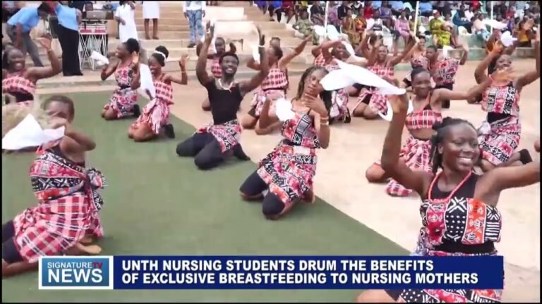 9 UNTH NURSING STUDENTS DRUM THE BENEFITS OF EXCLUSIVE BREASTFEEDING TO NURSING – WATCH VIDEO