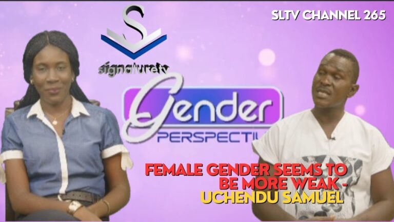 FEMALE GENDER SEEMS TO BE MORE WEAK – UCHENDU SAMUEL -WATCH VIDEO