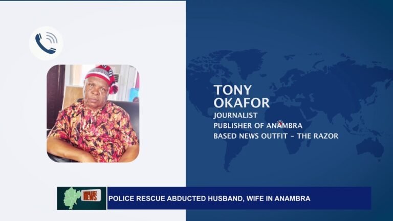 POLICE RESCUE ABDUCTED HUSBAND, WIFE IN ANAMBRA WITH TONY OKAFOR – WATCH VIDEO