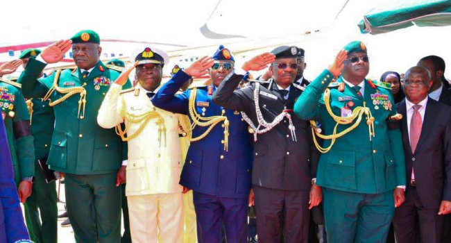 Egbetokun, Military Service Chiefs Pay Final Respect To Buhari