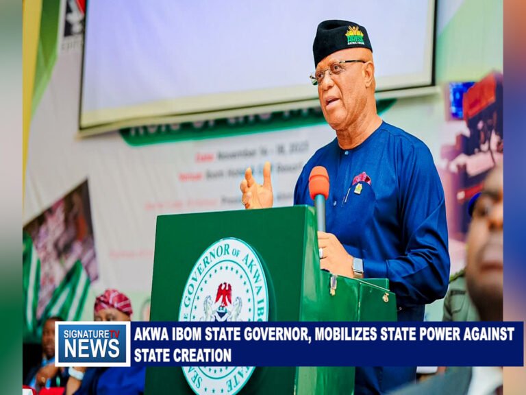 AKWA IBOM STATE GOVERNOR MOBILIZES STATE POWER AGAINST STATE CREATION – WATCH VIDEO