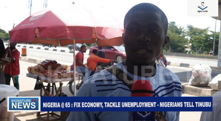 NIGERIA @65 FIX ECONOMY, TACKLE UNEMPLOYMENT – NIGERIANS TELL TINUBU – WATCH VIDEO