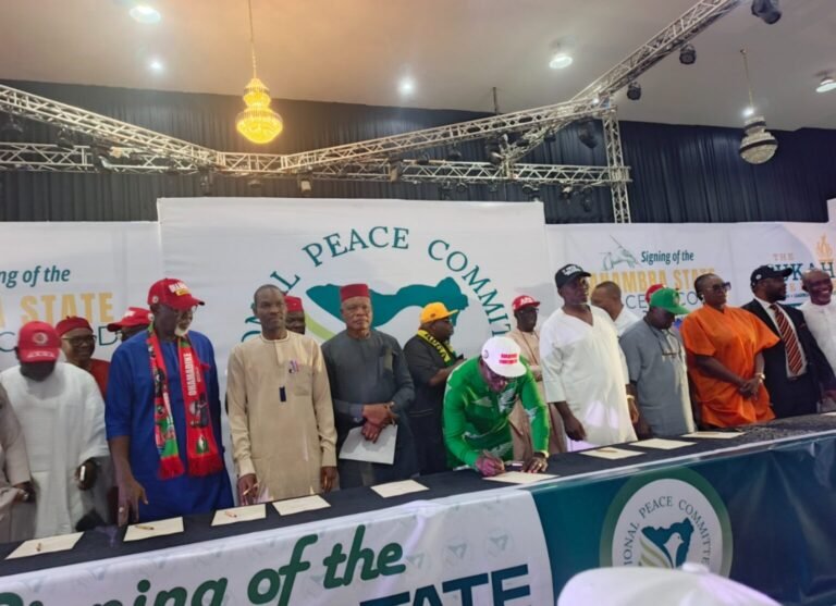 Political Parties Sign Peace Pact Ahead of Anambra Gov Poll