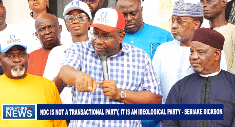 NDC IS NOT A TRANSACTIONAL PARTY, IT IS AN IDEOLOGICAL PARTY – SERIAKE DICKSON – WATCH VIDEO