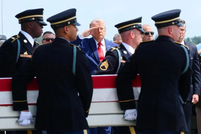 Trump Attends Return Of Us Troops Killed In Iran War